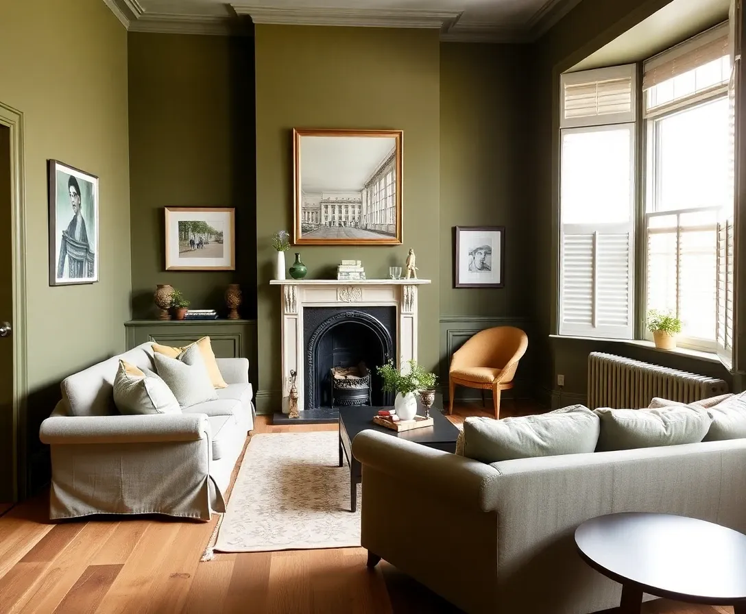 Same Victorian terrace living room restyled in modern British style